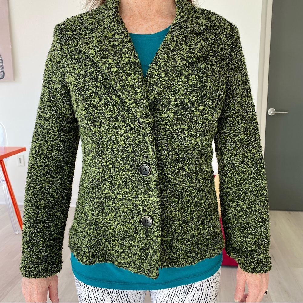 ❤️ Dress Barn Emerald Green Textured Blazer Jacket